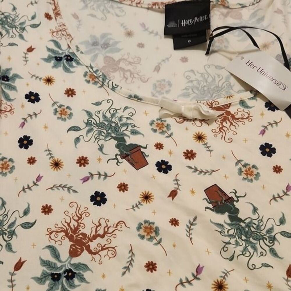 Her universe Harry potter mandrake herbology dress nwt 0x - Picture 3 of 4